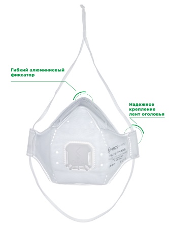 Полумаска фильтрующая трехпанельная с защитой от аэрозолей (респиратор)  FR 4110 FFP1 NR D PREMIUM