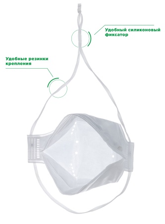 Полумаска фильтрующая трехпанельная с защитой от аэрозолей (респиратор) FR 4100 FFP1 NR D STANDART